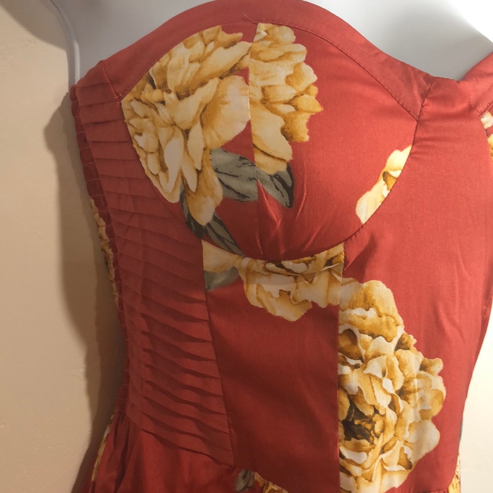 NWT Band of Gypsies red floral jumpsuit size small - Picture 4 of 7